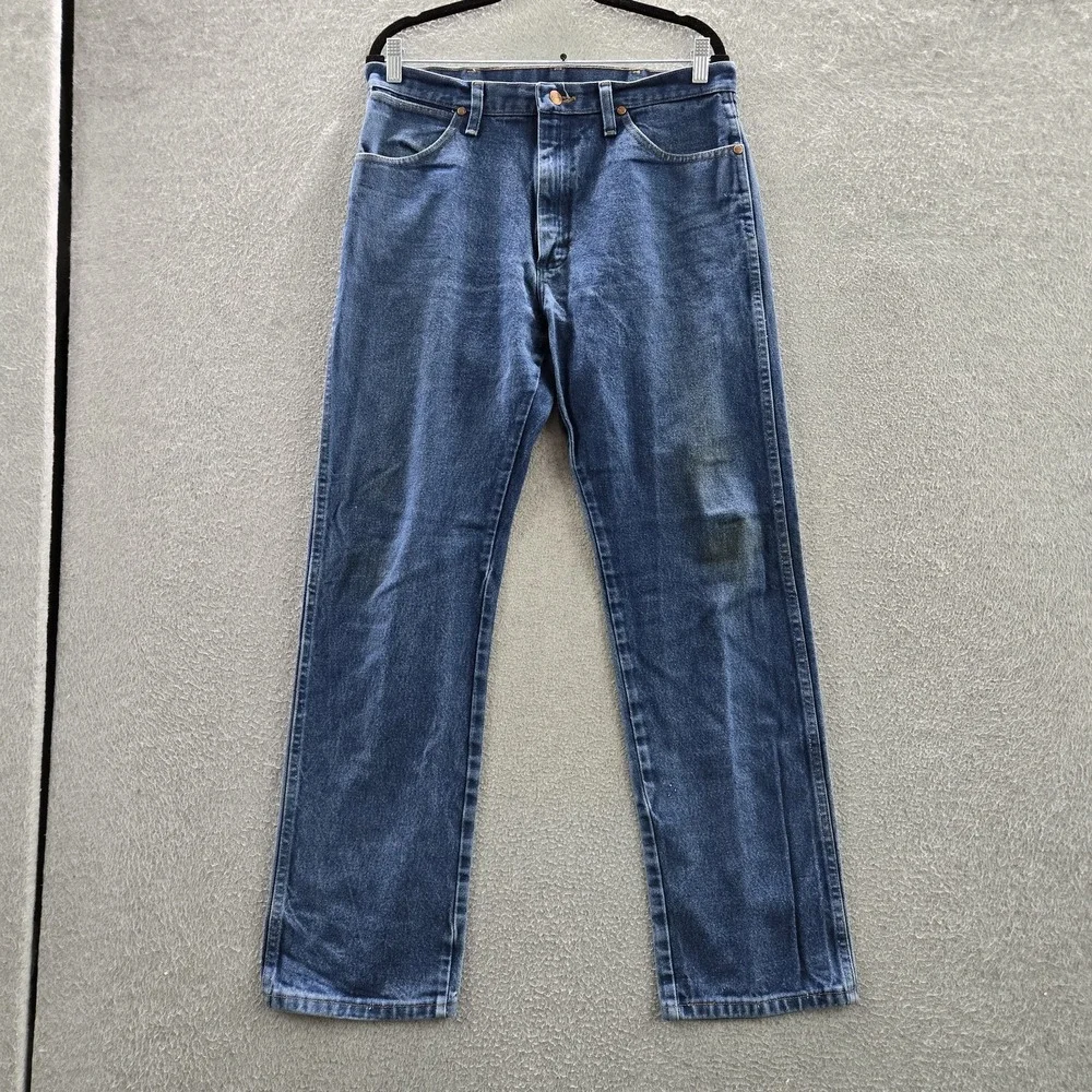 Wrangler Men Jeans 33X32 Blue Denim 13MWZ Cowboy Cut Original Fit 31